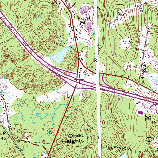 Topographic Map of Interchange 2, CT
