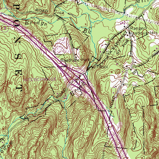 Topographic Map of Interchange 7, CT