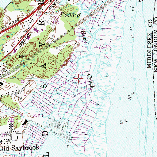 Topographic Map of Interchange 68, CT