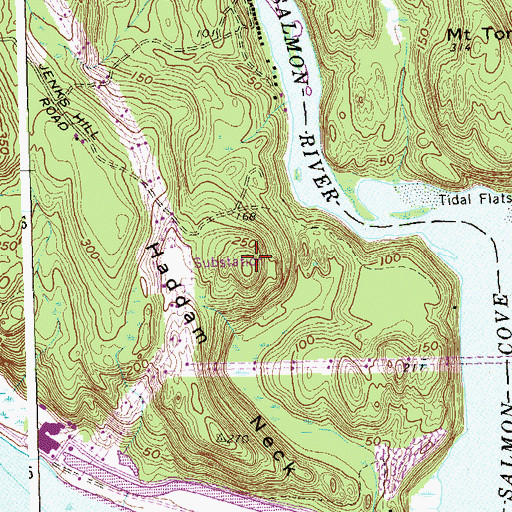 Topographic Map of Jenkins Hill, CT