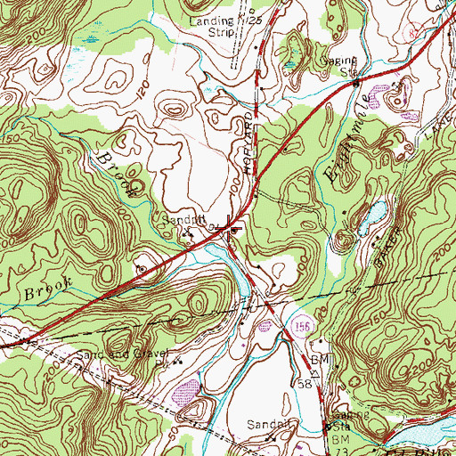 Topographic Map of Jewitt Corner, CT
