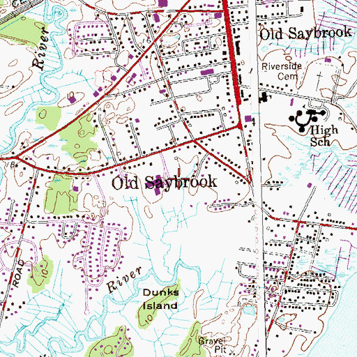Topographic Map of Kathleen E Goodwin Elementary School, CT