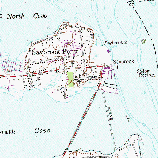 Topographic Map of Lady Fenwicks Grave, CT