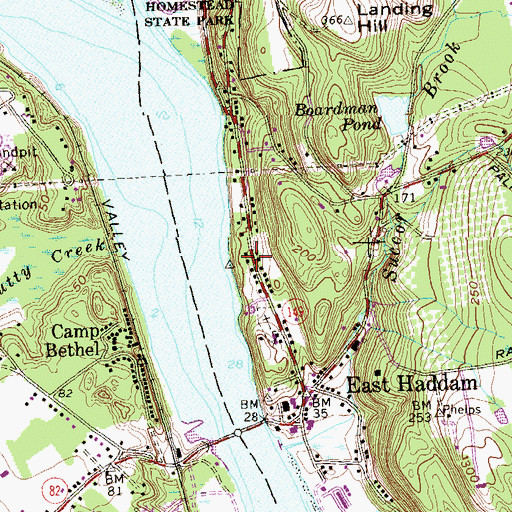 Topographic Map of Landing School (historical), CT