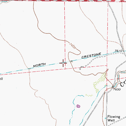 Topographic Map of North Crestone Ditch, CO