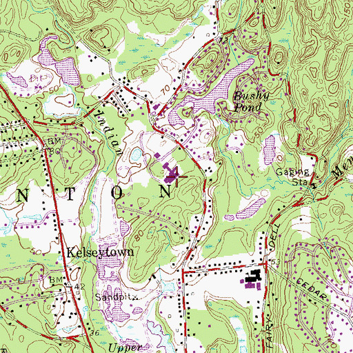 Topographic Map of Lewin G Joel Junior School, CT