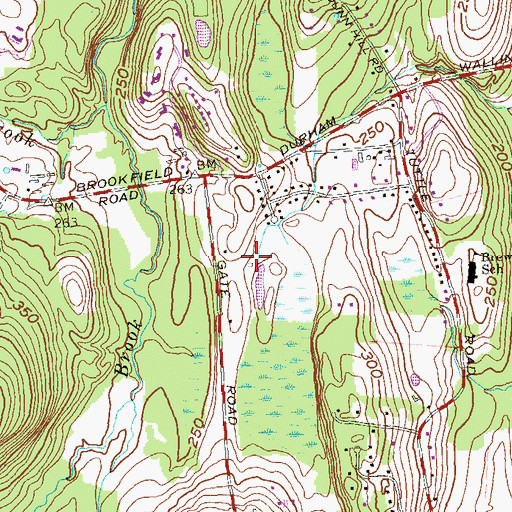 Topographic Map of Linmar Dairy Farm, CT