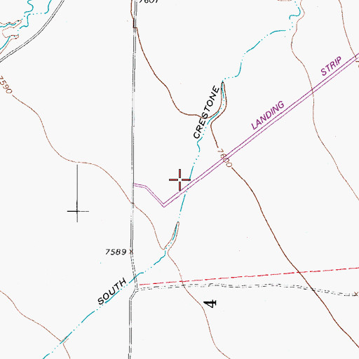 Topographic Map of South Crestone Ditch, CO
