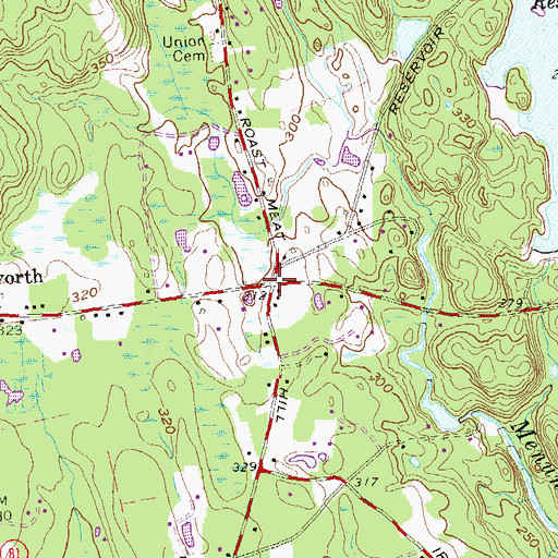 Topographic Map of Lord Corner (historical), CT