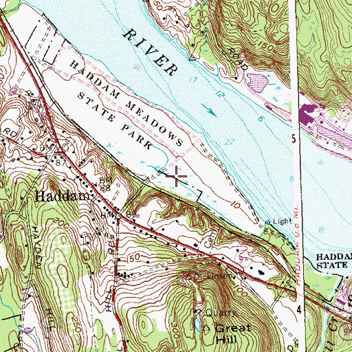 Topographic Map of Lower Swamp, CT