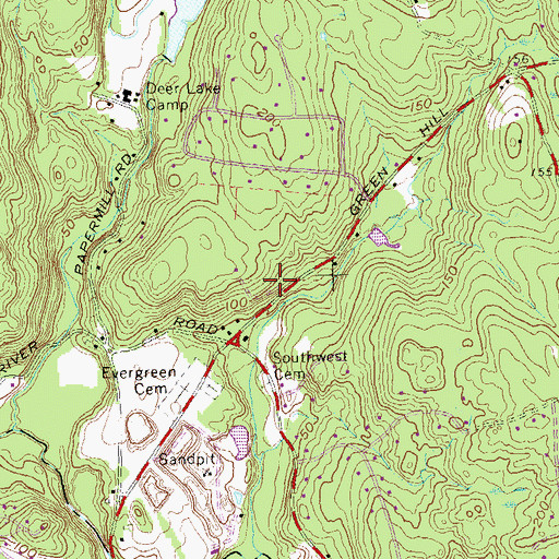 Topographic Map of Madison Military Academy (historical), CT