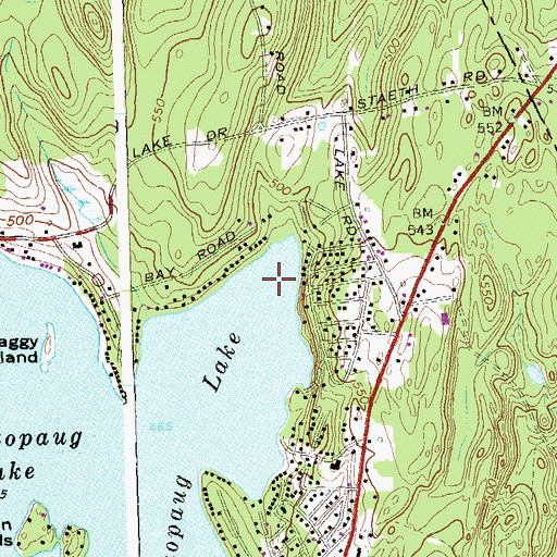 Topographic Map of Markham Bay, CT