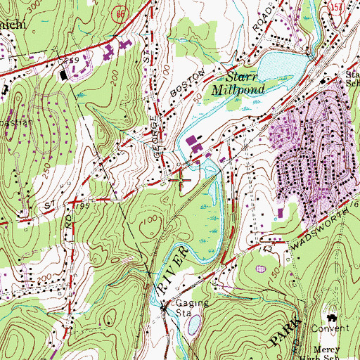 Topographic Map of Marzalek Park, CT
