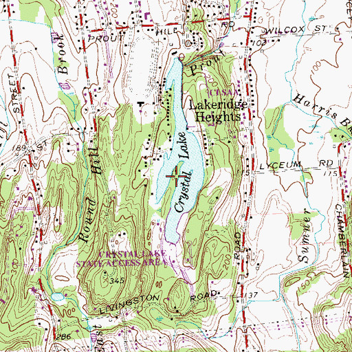 Topographic Map of Middle Island, CT