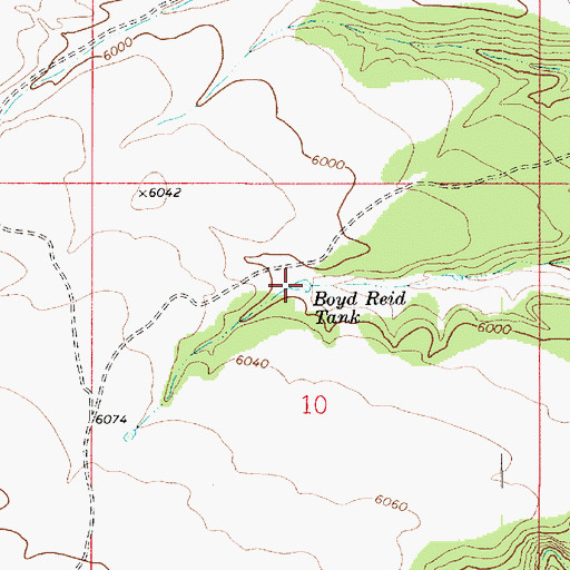 Topographic Map of Boyd Reid Tank, AZ