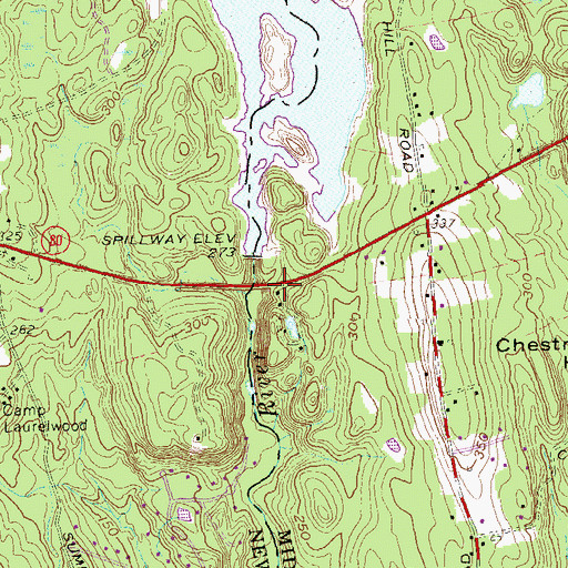 Topographic Map of Ninevah (historical), CT