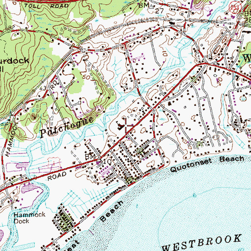Topographic Map of Oxford Academy, CT