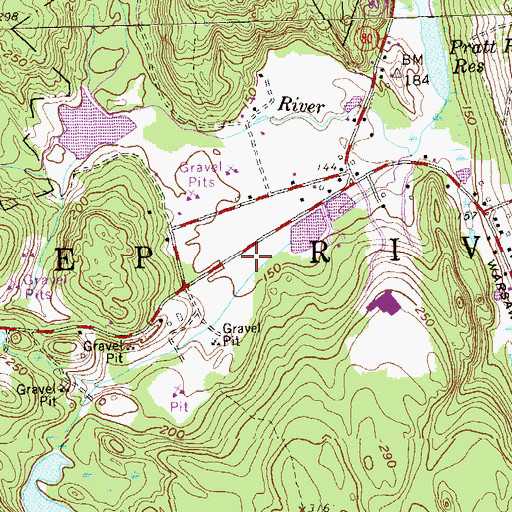 Topographic Map of Plattwood Park, CT