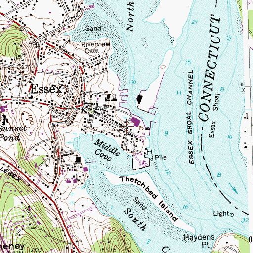 Topographic Map of Potopaug Point, CT