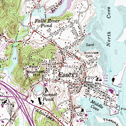 Topographic Map of Pratt House, CT