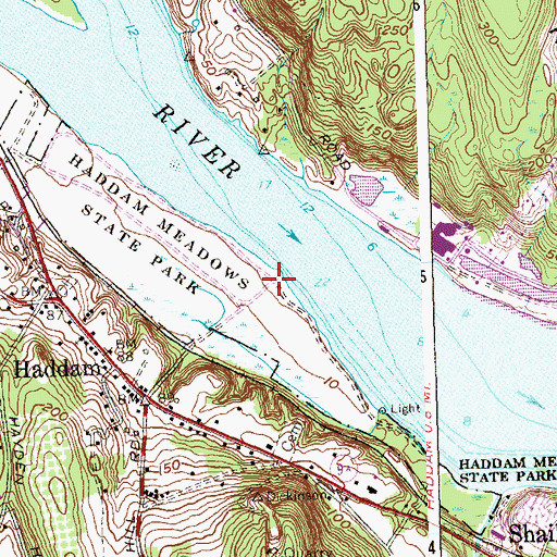 Topographic Map of Red Store Landing (historical), CT