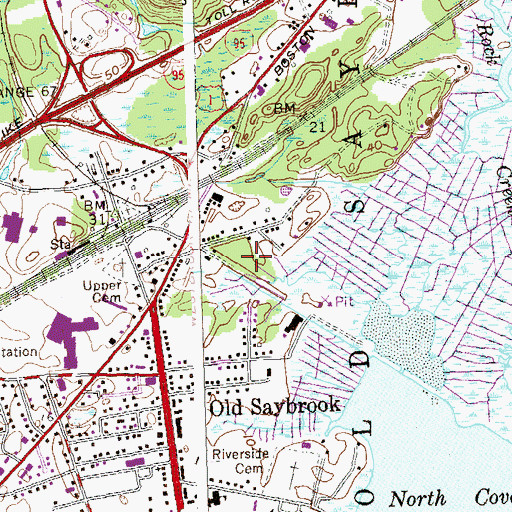 Topographic Map of River Street Industrial Park, CT