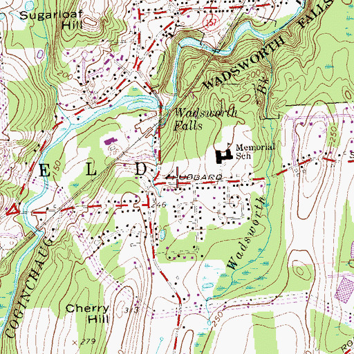 Topographic Map of Saint Colman Church, CT
