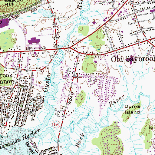 Topographic Map of Saint Paul Evangelical Lutheran Church, CT