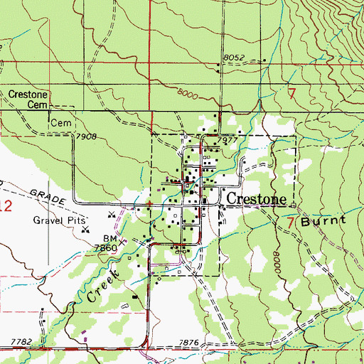 Topographic Map of Crestone, CO