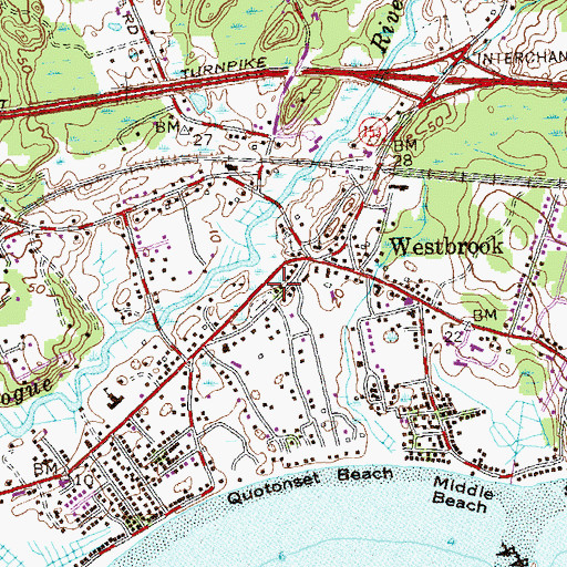 Topographic Map of Saint Pauls Episcopal Church, CT