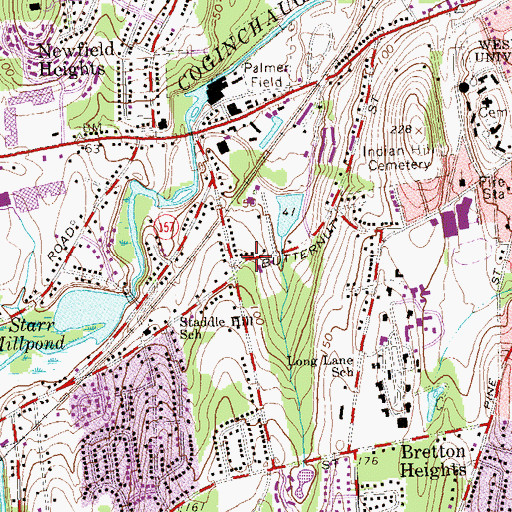 Topographic Map of Shiloh Baptist Church, CT