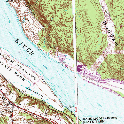 Topographic Map of Smith Landing (historical), CT