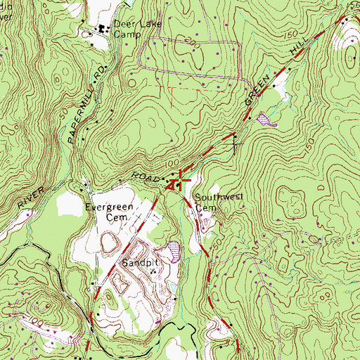 Topographic Map of Spruce Corner (historical), CT