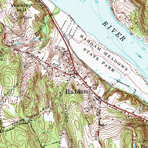 Topographic Map of Thankful Arnold House, CT