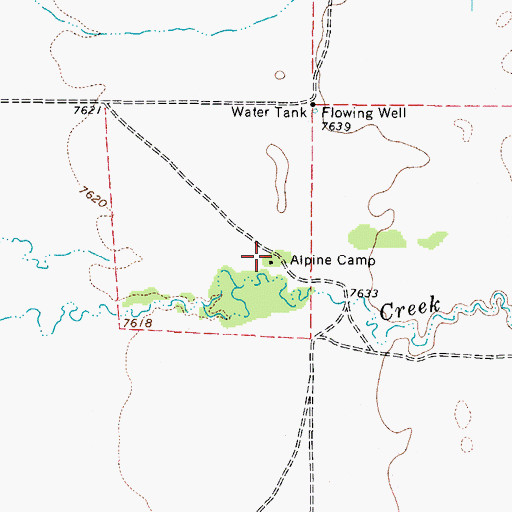 Topographic Map of Alpine Camp, CO