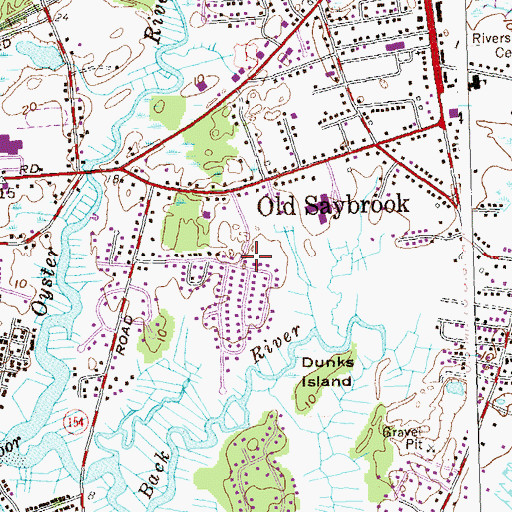 Topographic Map of Trask Town Park, CT