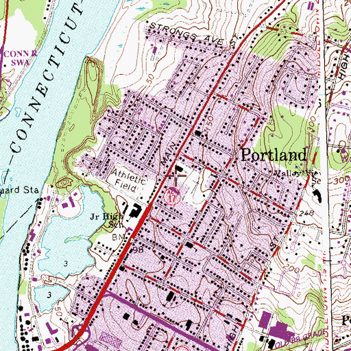 Topographic Map of Trinity Church, CT