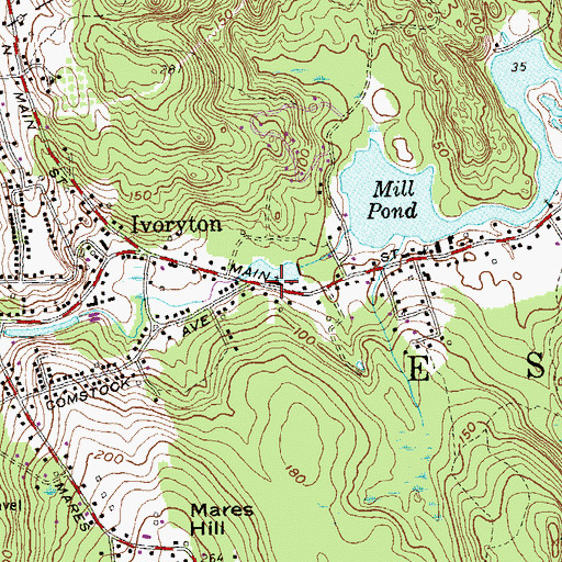 Topographic Map of Trinity Lutheran Church, CT