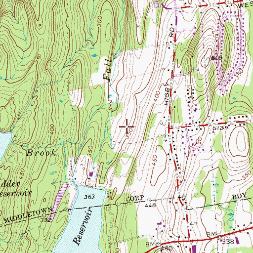 Topographic Map of Tynan Memorial Park, CT