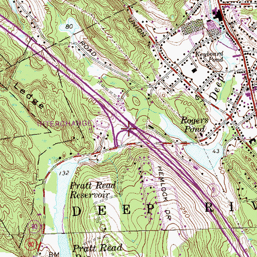 Topographic Map of Youngs Pond (historical), CT
