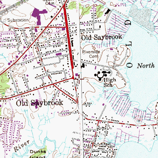 Topographic Map of Youth and Family Services Office, CT