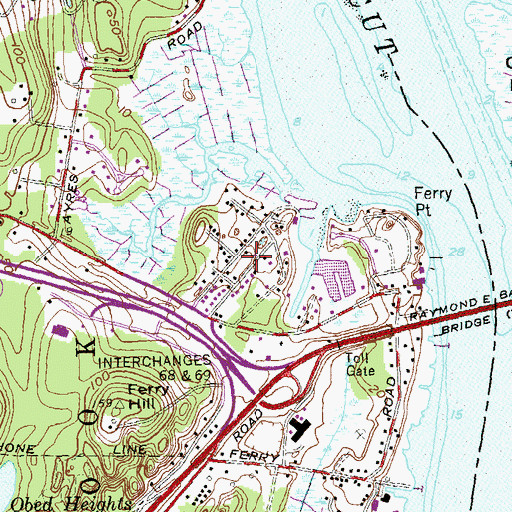Topographic Map of Floral Park, CT