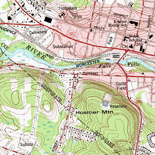 Topographic Map of Abundant Life Community Church, CT