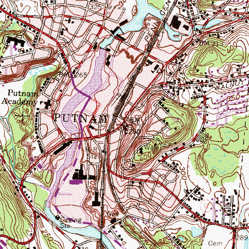 Topographic Map of Assembly of God Church, CT
