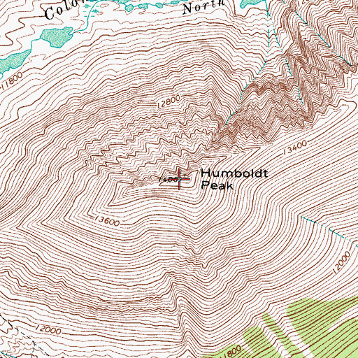 Topographic Map of Humboldt Peak, CO