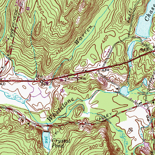 Topographic Map of Brainard Cemetery, CT