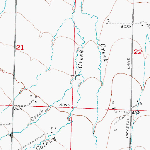 Topographic Map of Middle Colony Creek, CO