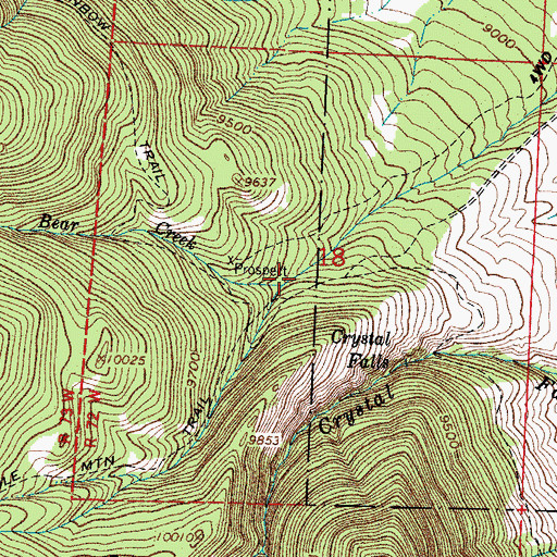 Topographic Map of Bear Creek, CO