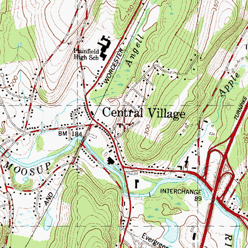 Topographic Map of Church of the Living God, CT