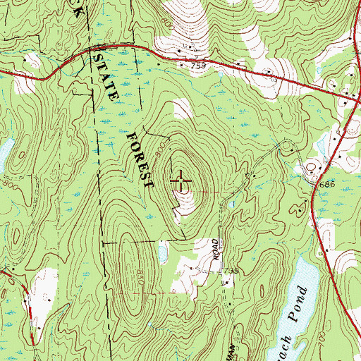 Topographic Map of Coburn Hill, CT